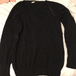 J crew zipper shoulder sweater